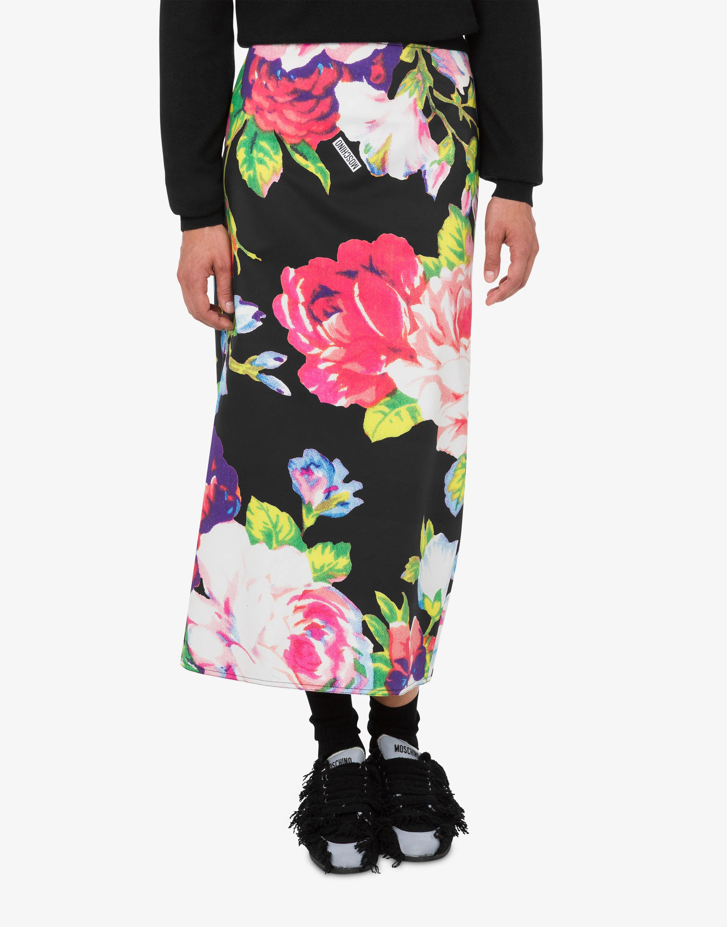 Printed stretch cotton skirt - Image 3