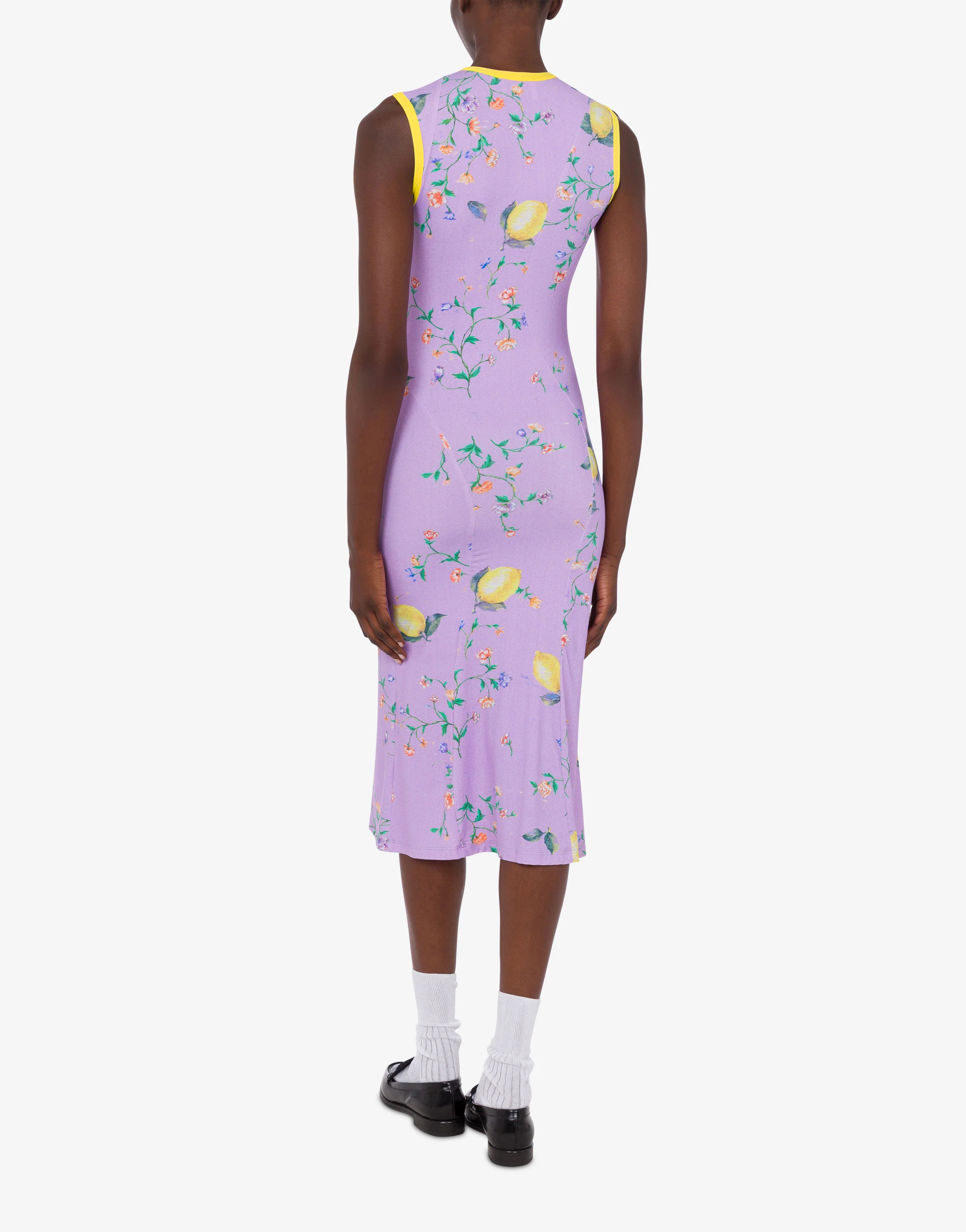 Printed technical jersey dress - Image 3