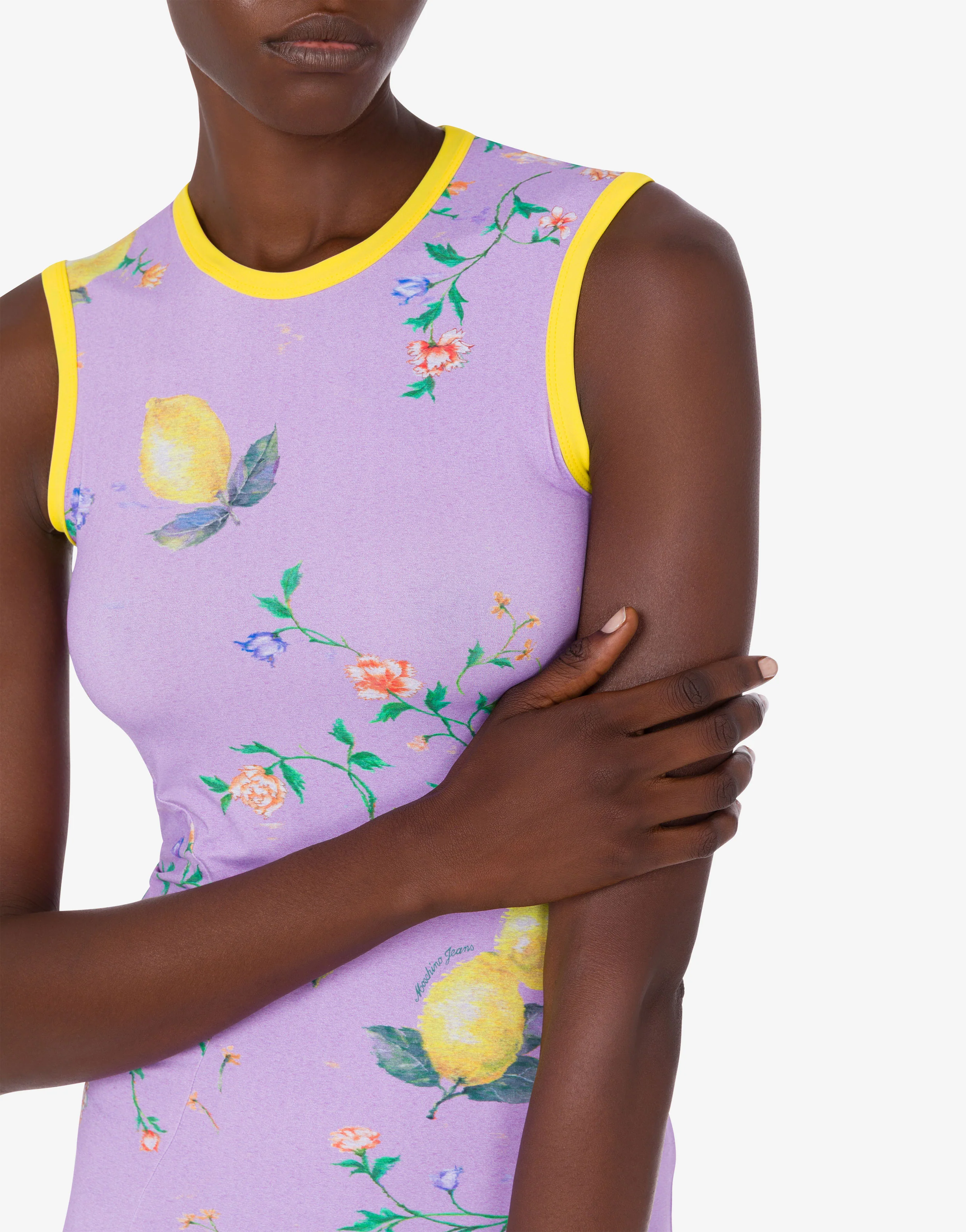 Printed technical jersey dress - Image 4