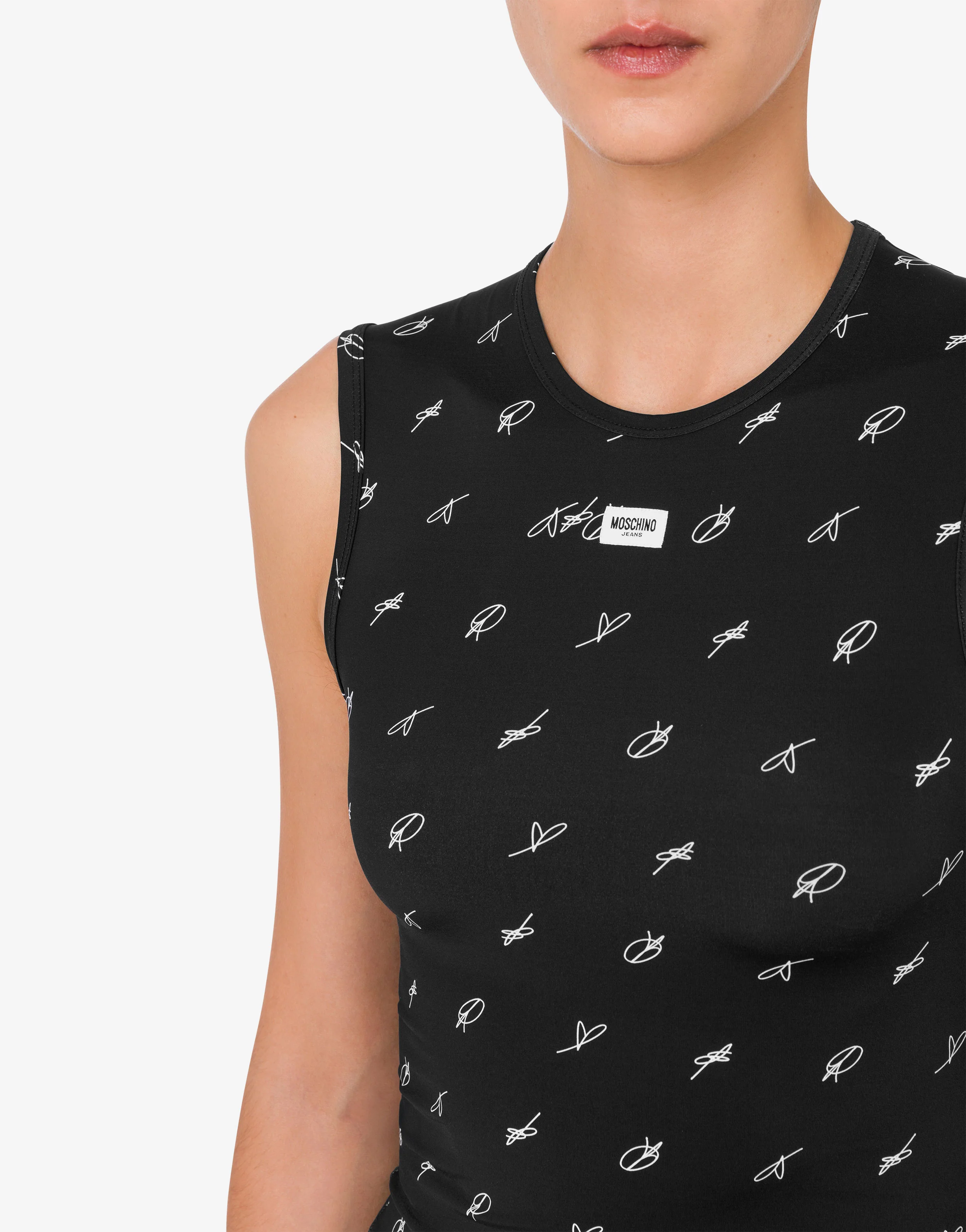 Printed technical jersey top - Image 4