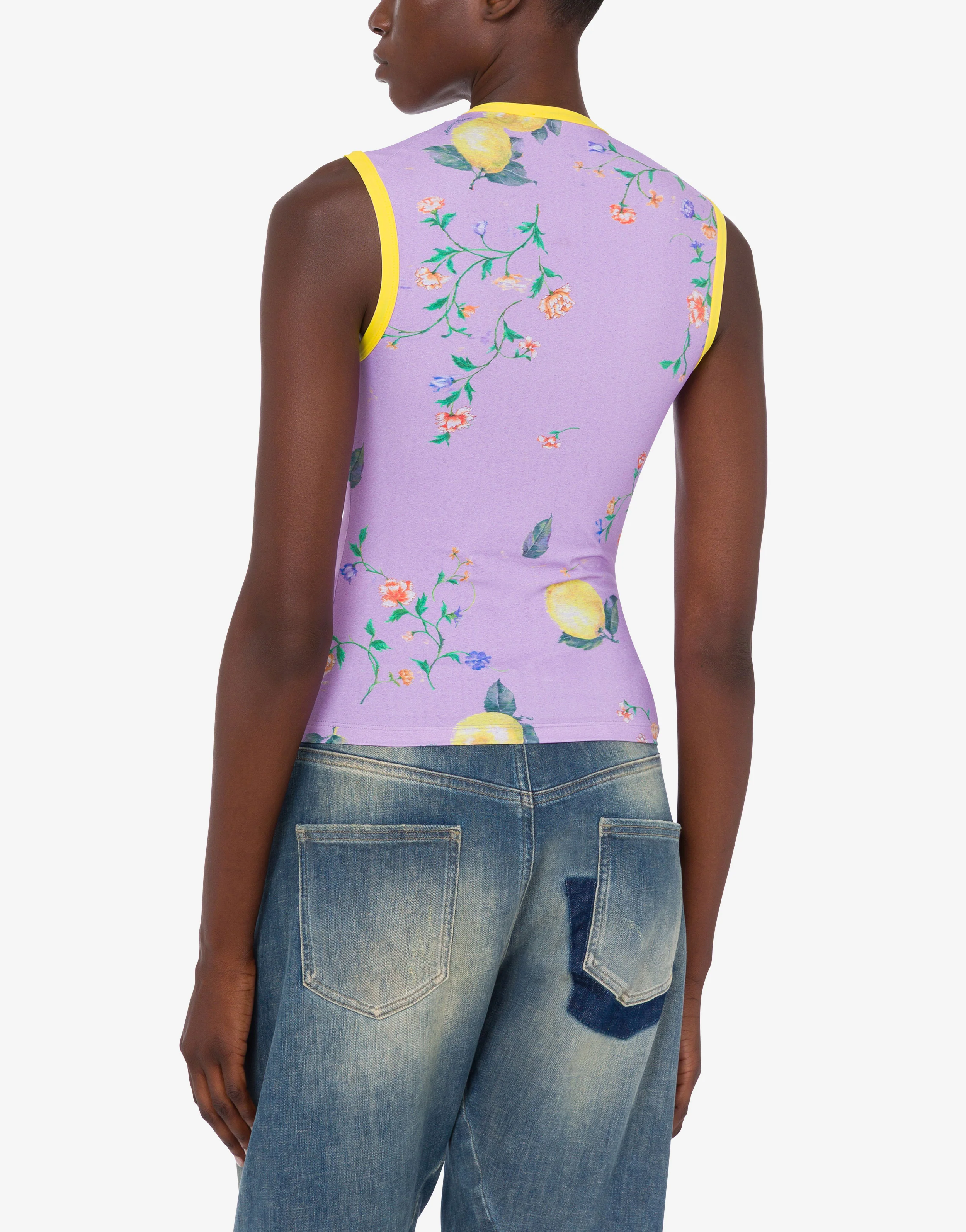 Printed technical jersey top - Image 3