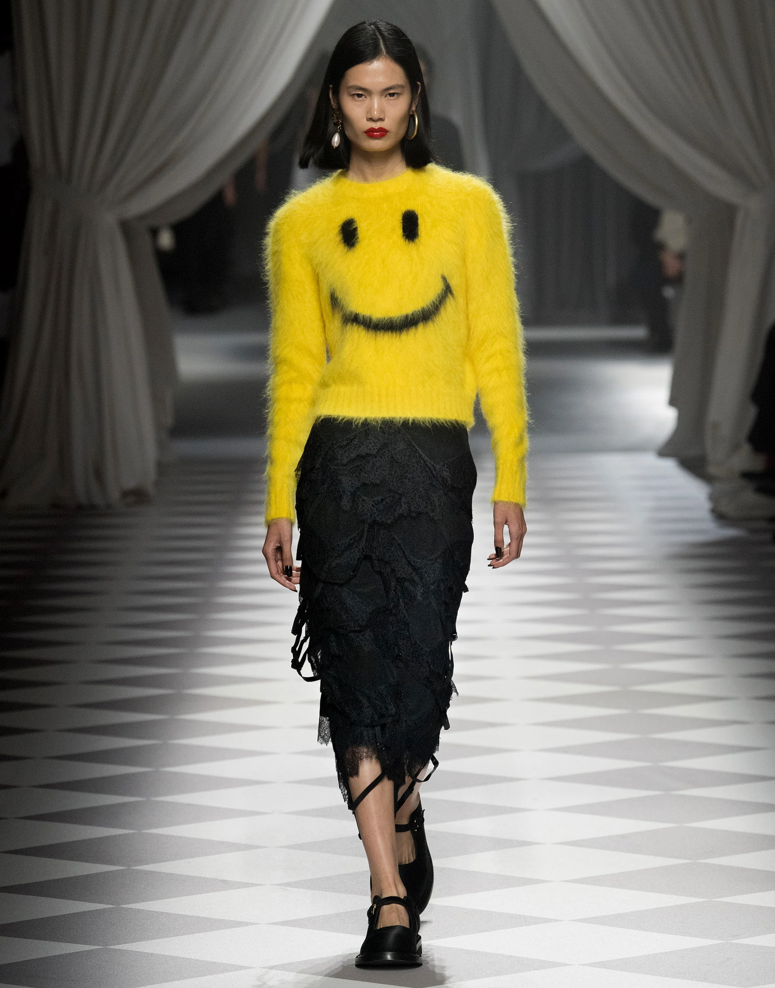Pullover in brushed mohair Smiley - Image 3