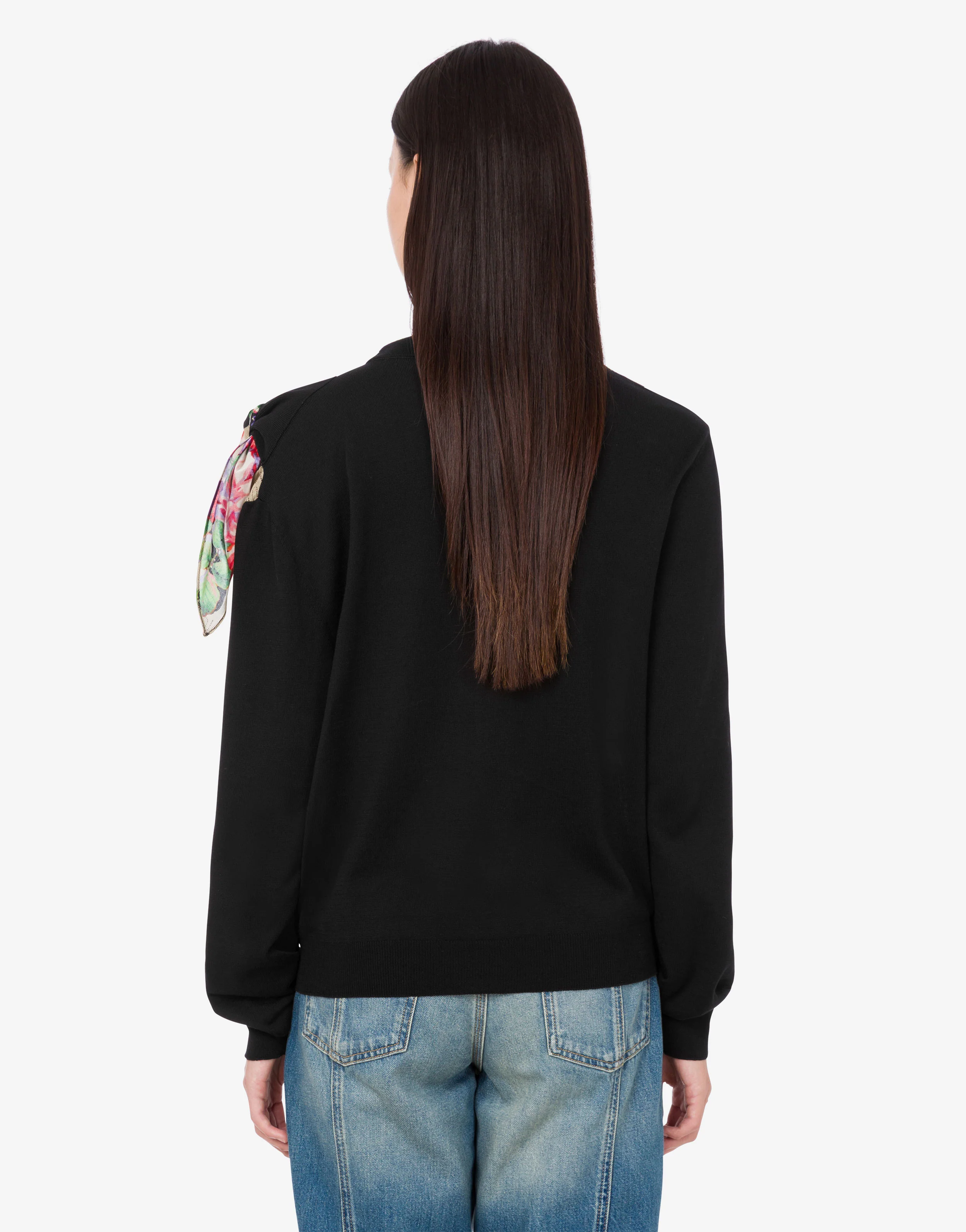 Pure cotton and silk blend printed pullover - Image 4