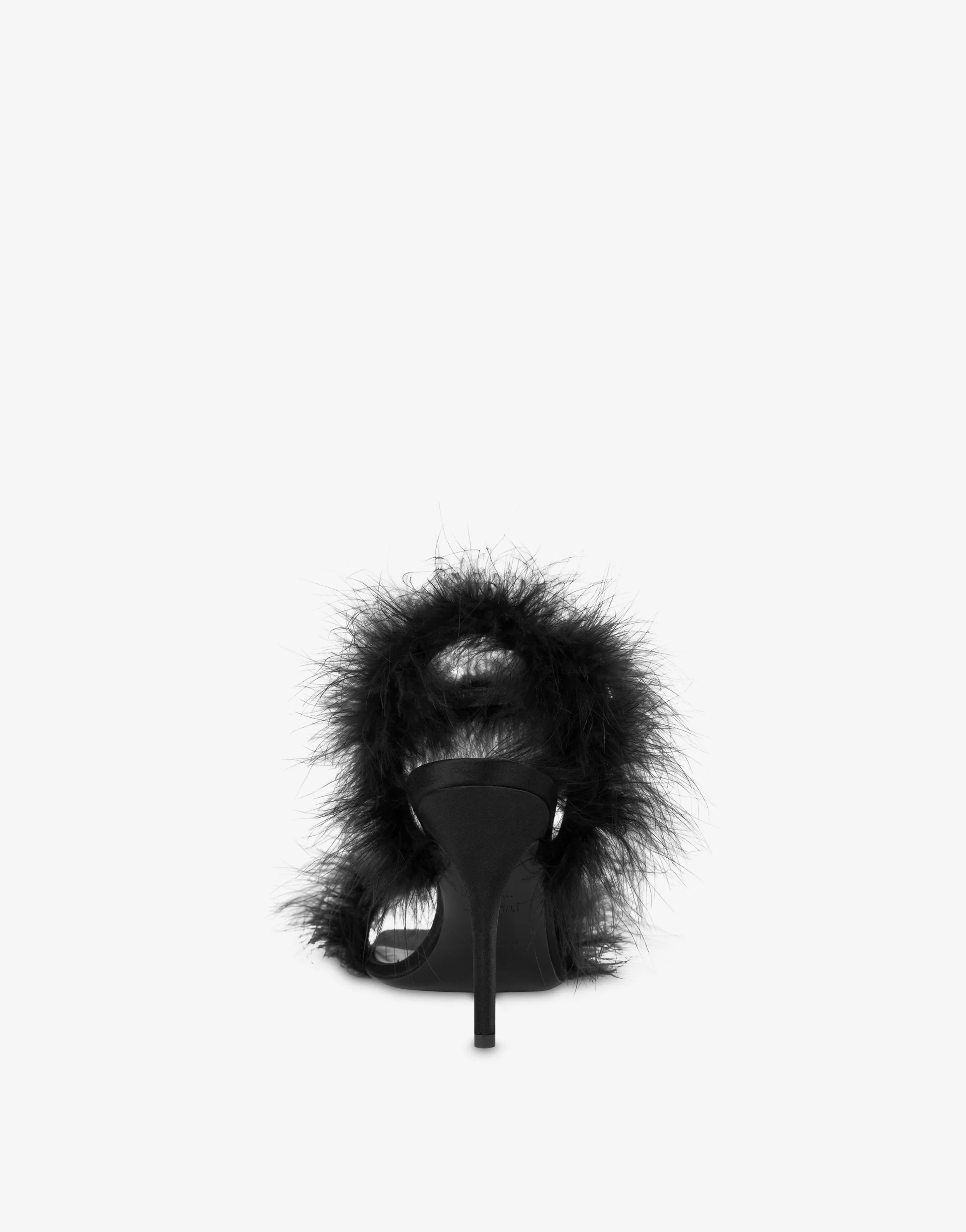 Satin sandals with feathers - Image 3