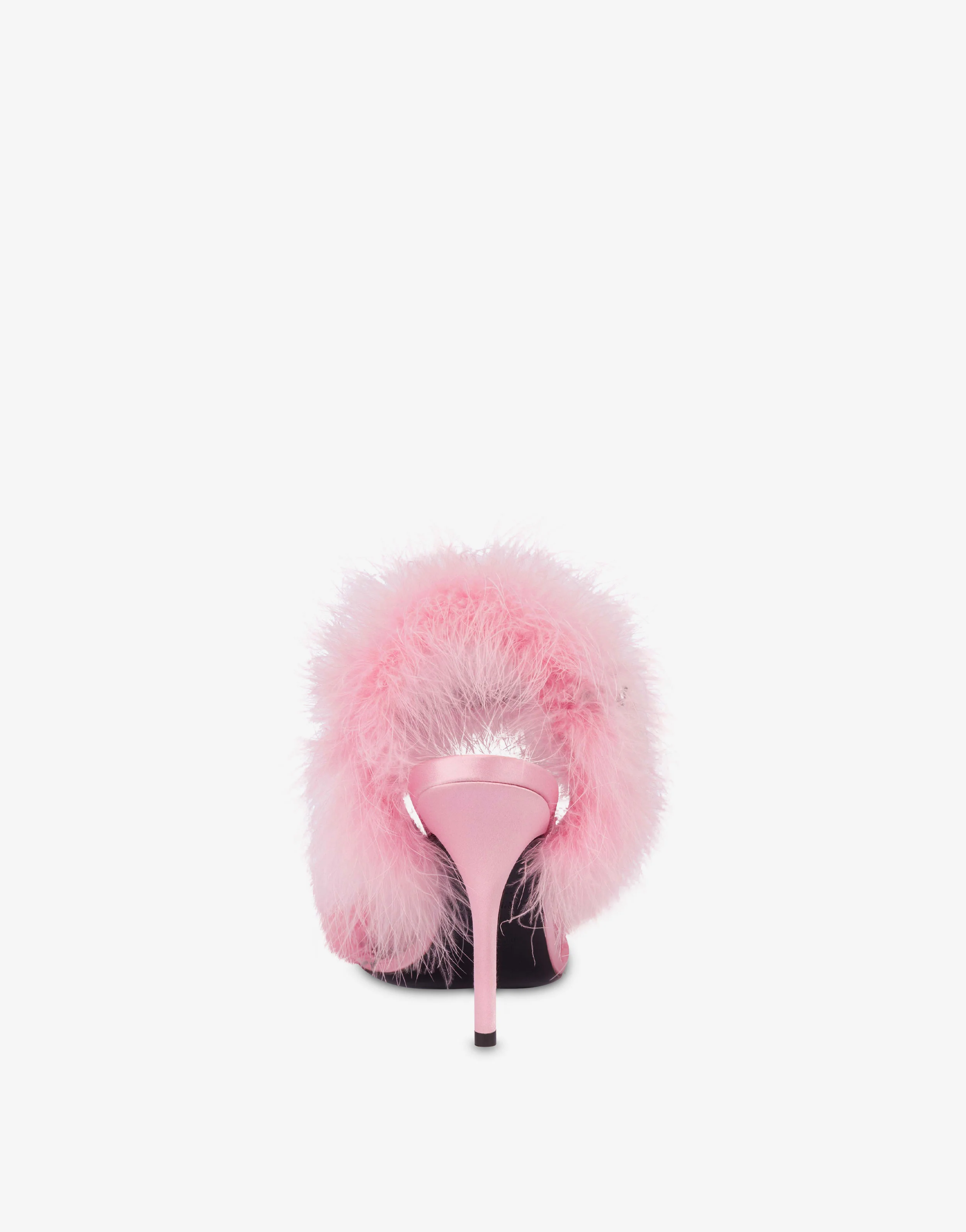 Satin sandals with feathers - Image 3