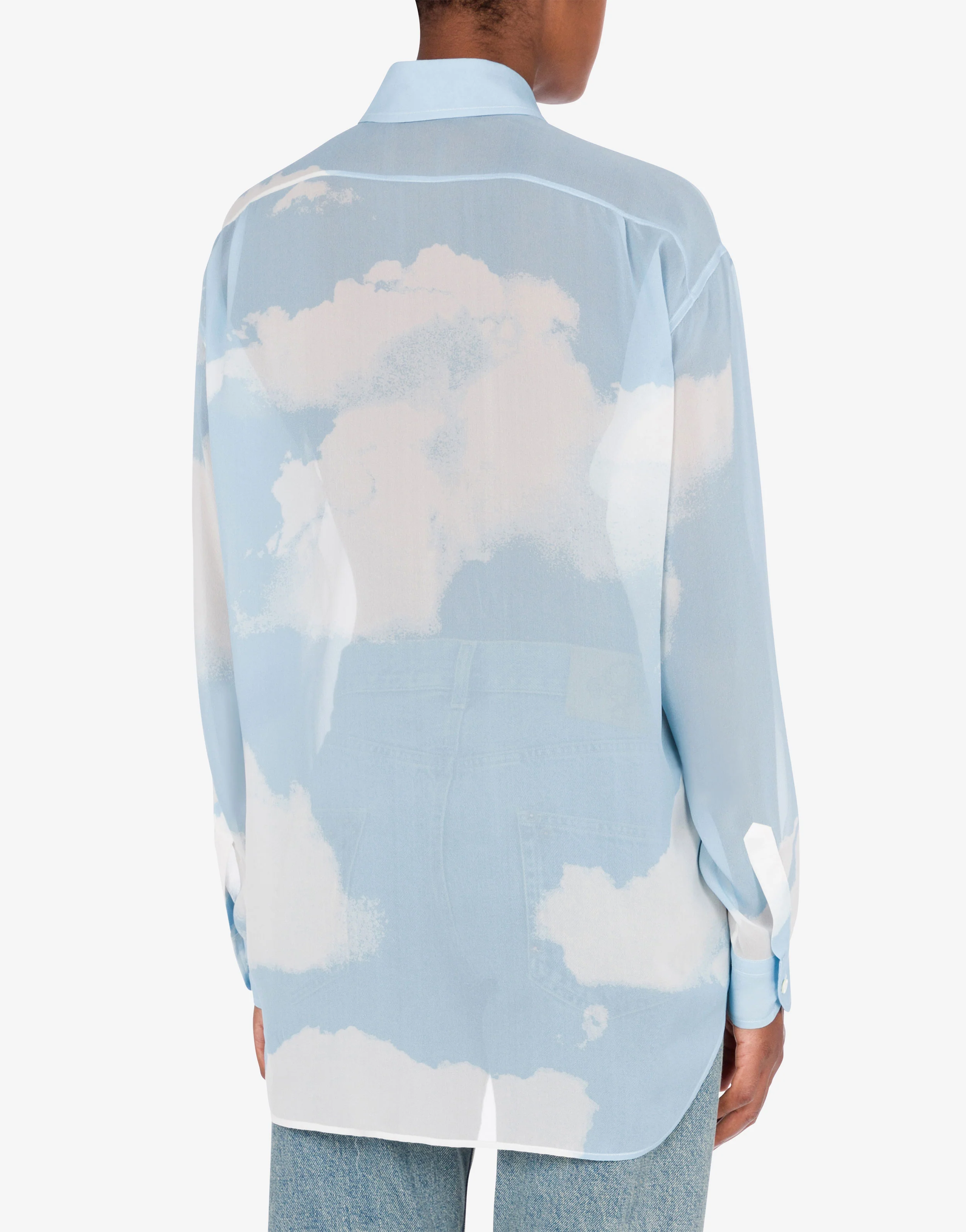 Shirt in georgette ""In The Cloud"" - Image 4