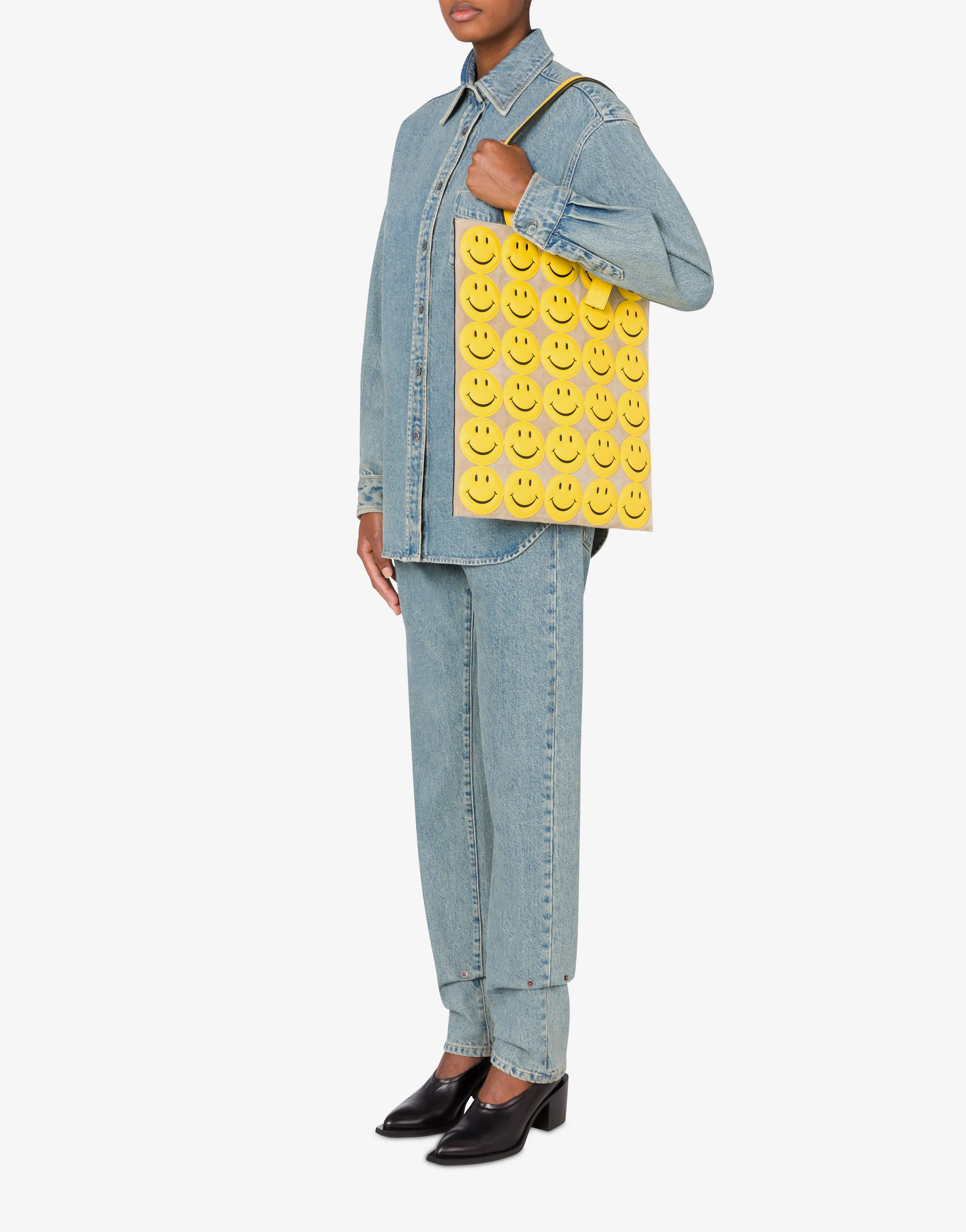Shopper in suede Allover Smiley® - Image 5