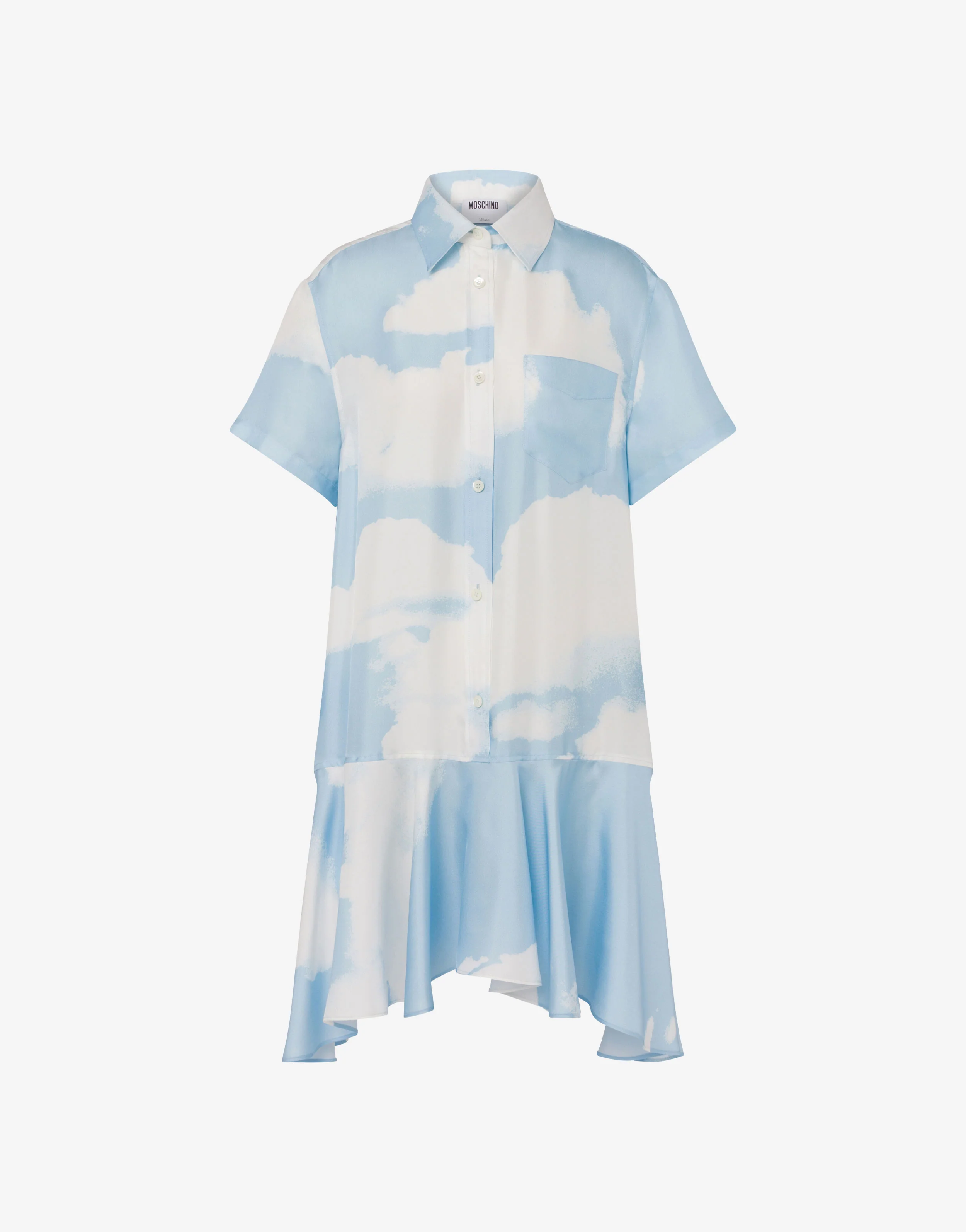 Silk twill dress Archive Clouds - Image 4