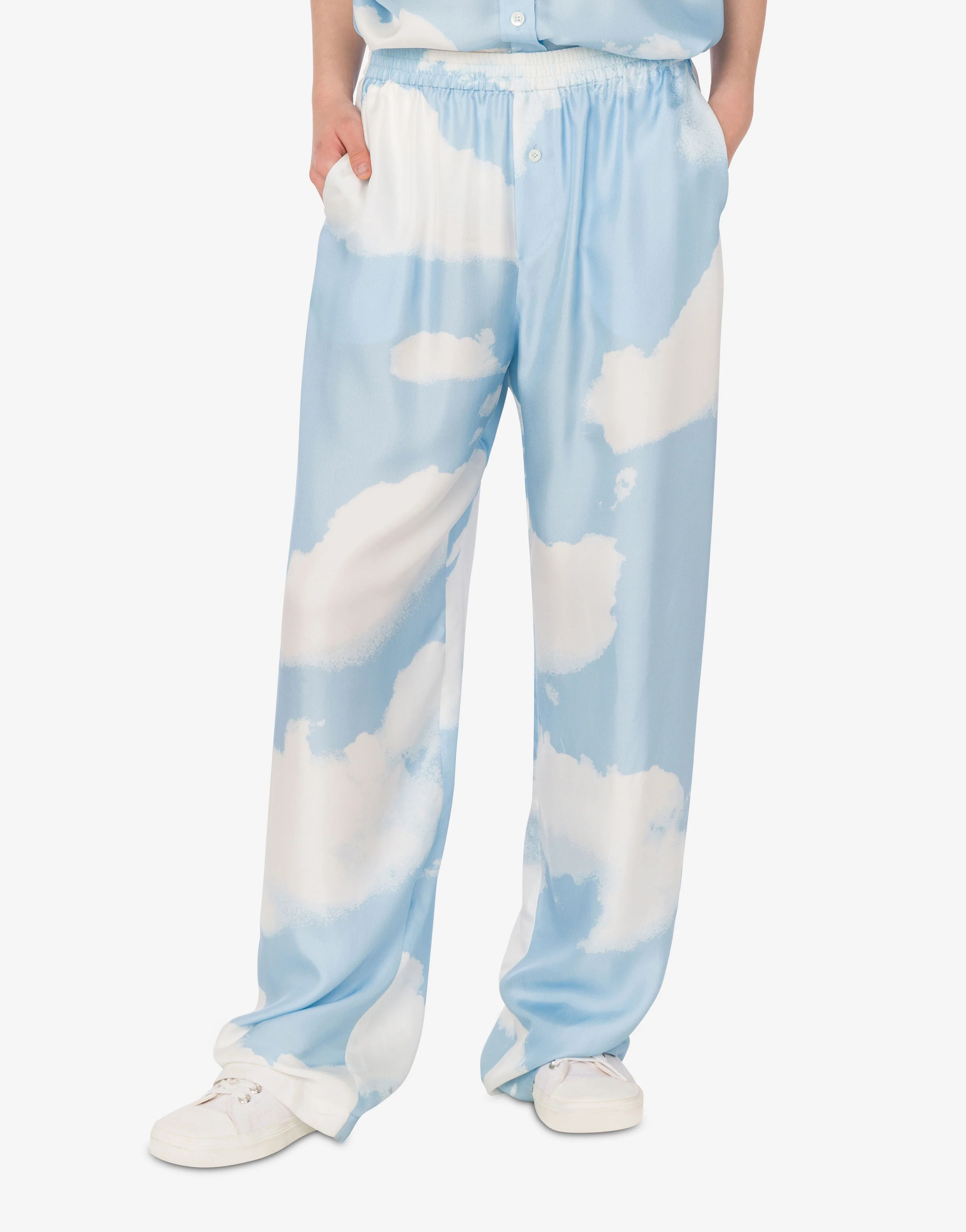 Silk twill pants Archive Clouds - Image 3