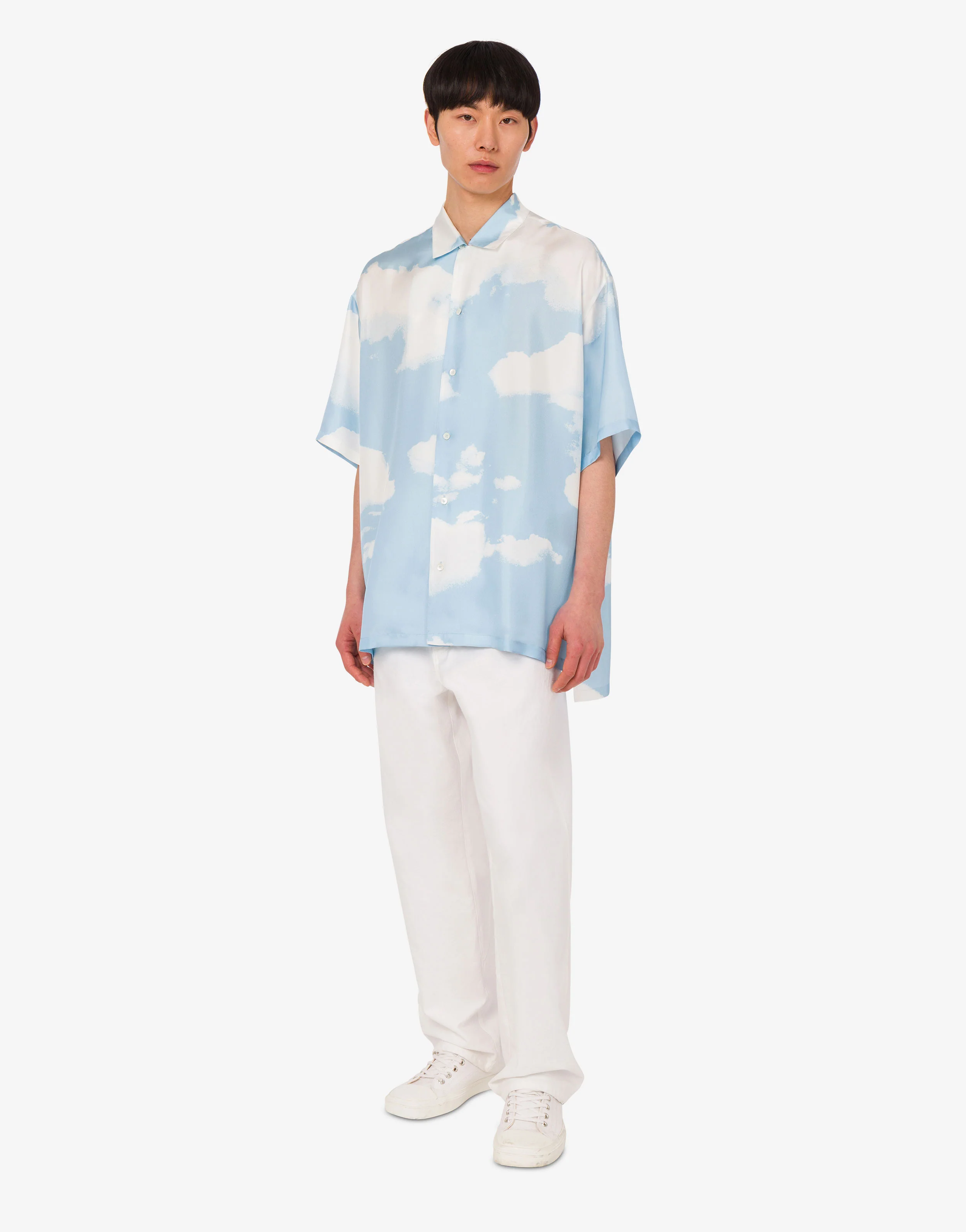Silk twill shirt Archive Clouds - Image 3