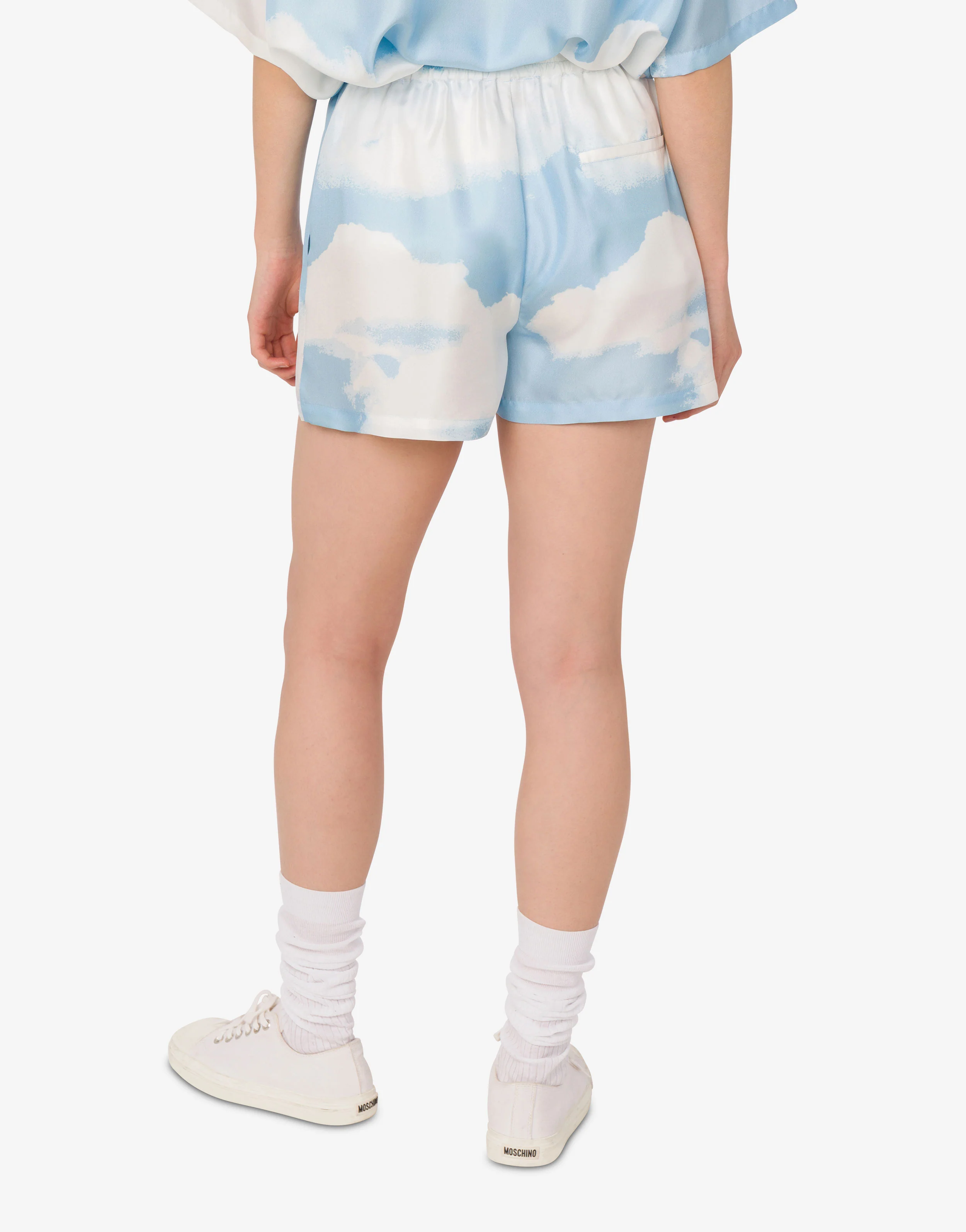 Silk twill shorts Archive Clouds - Image 3