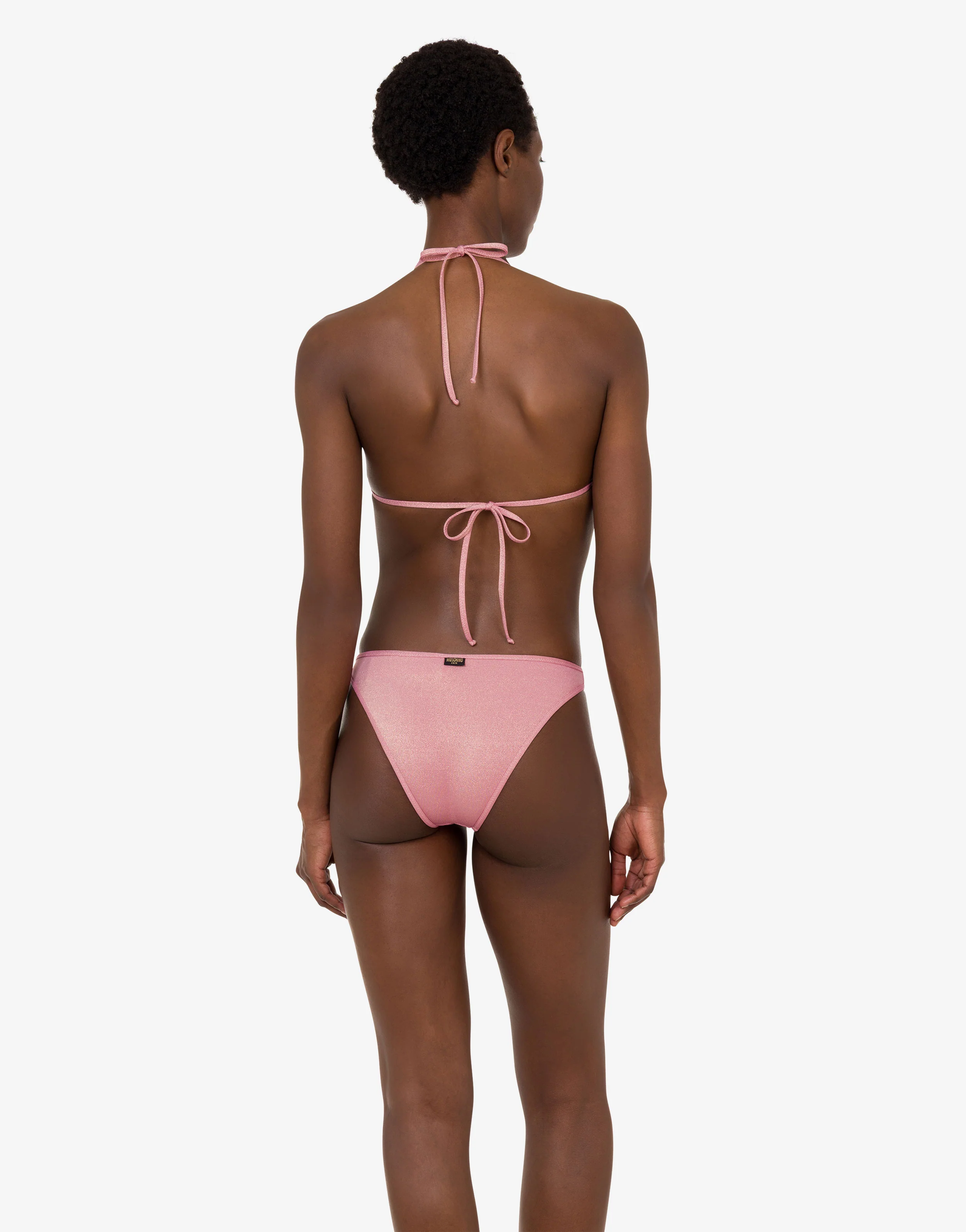 Smiley® lurex jersey triangle bikini top - Image 3