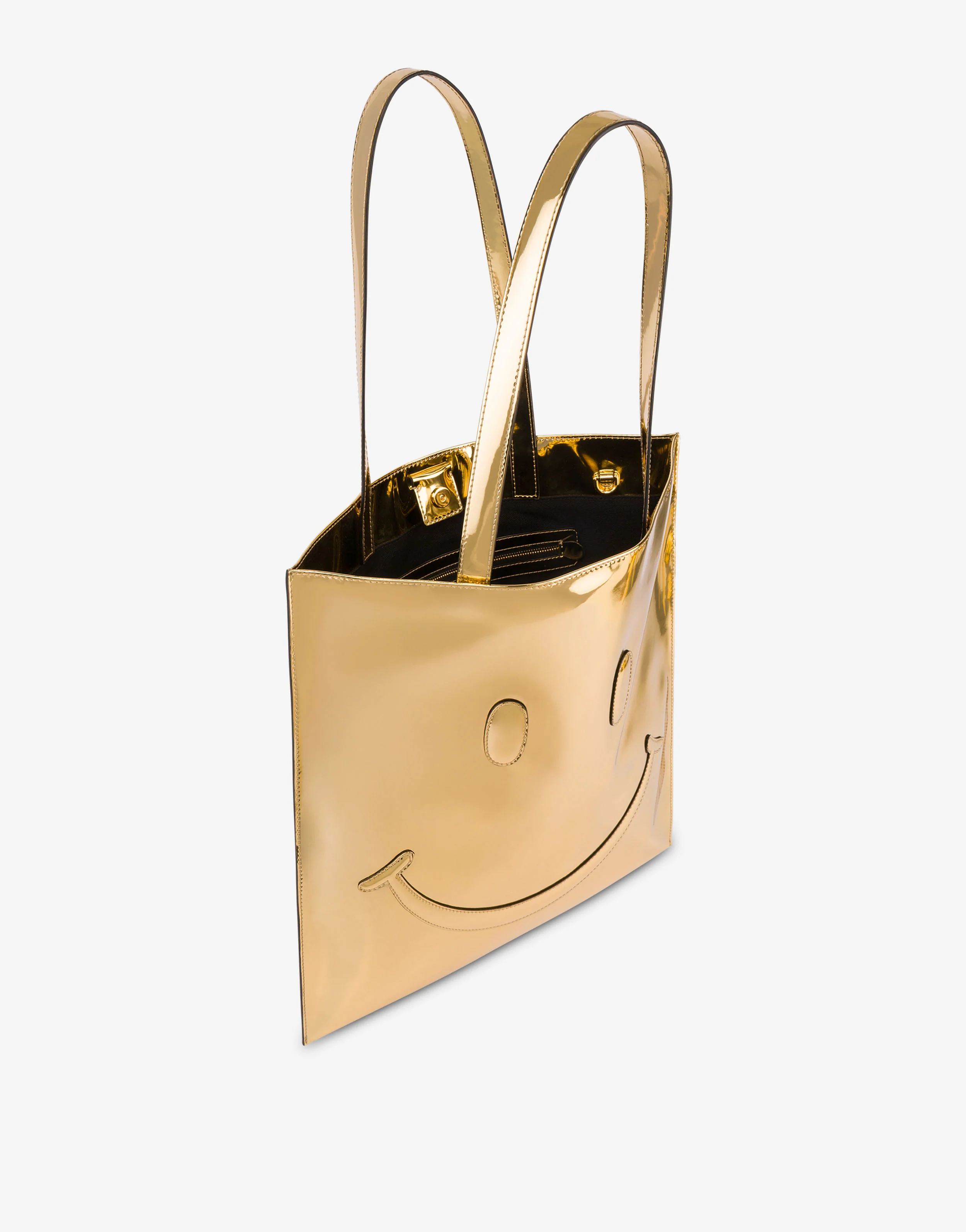 Smiley® mirror effect tote - Image 4