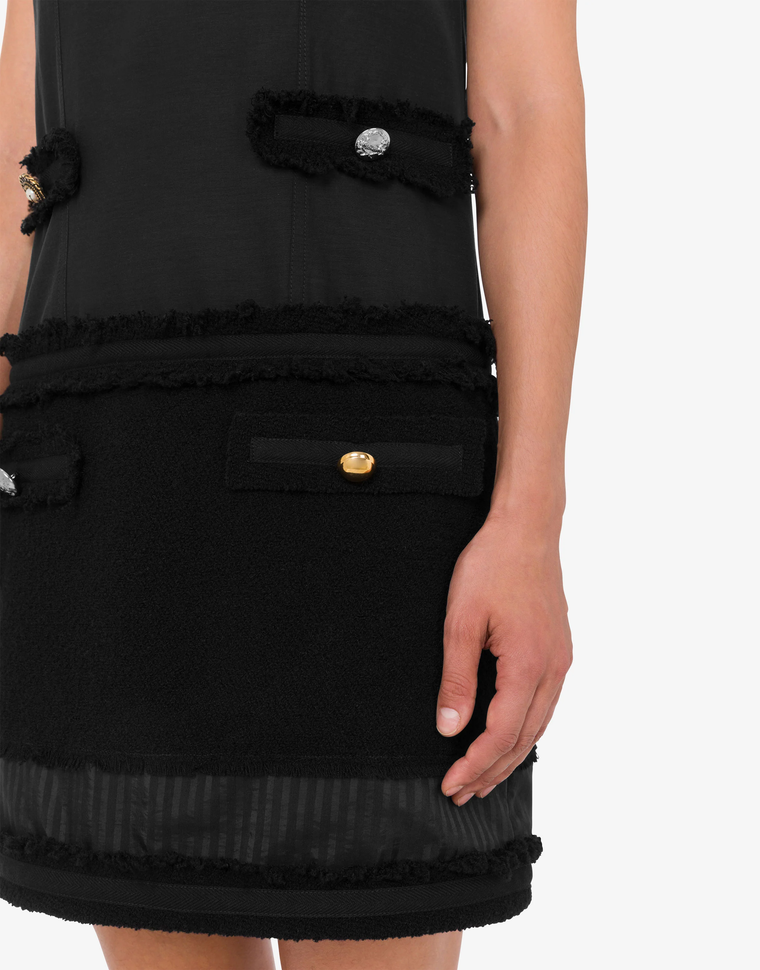Stretch bouclé dress - Image 3