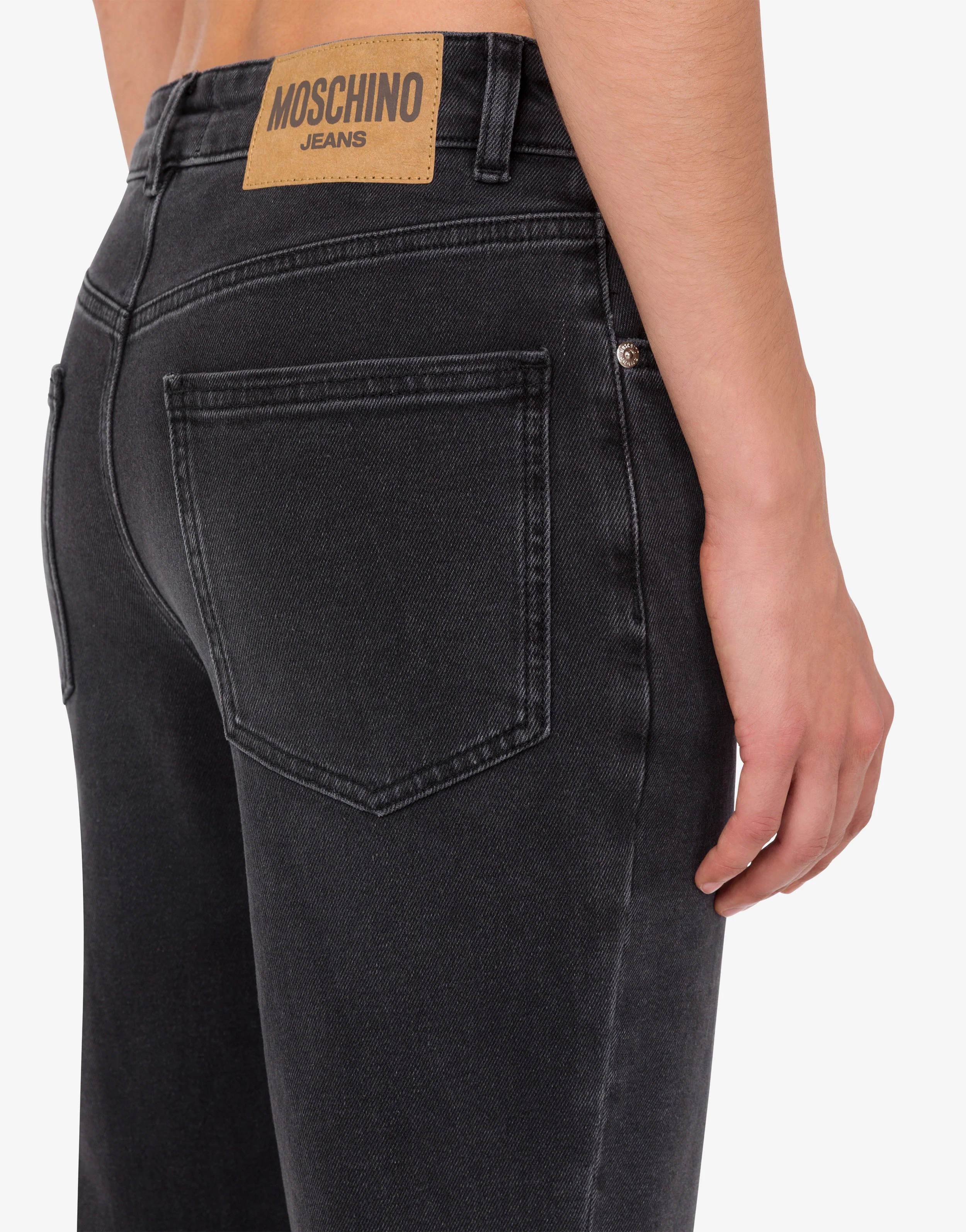Stretch cotton denim pants - Image 4