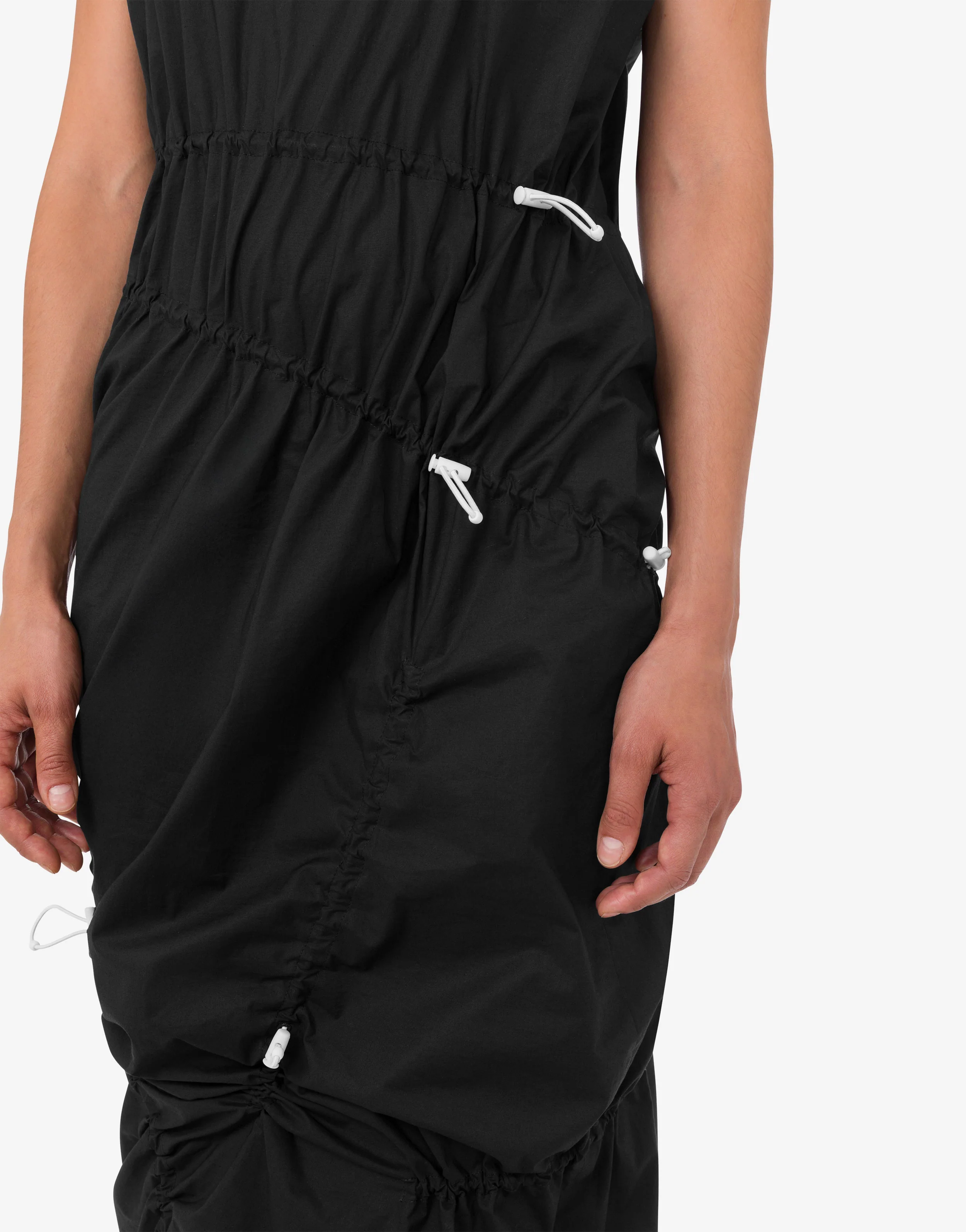 Stretch cotton poplin dress - Image 3