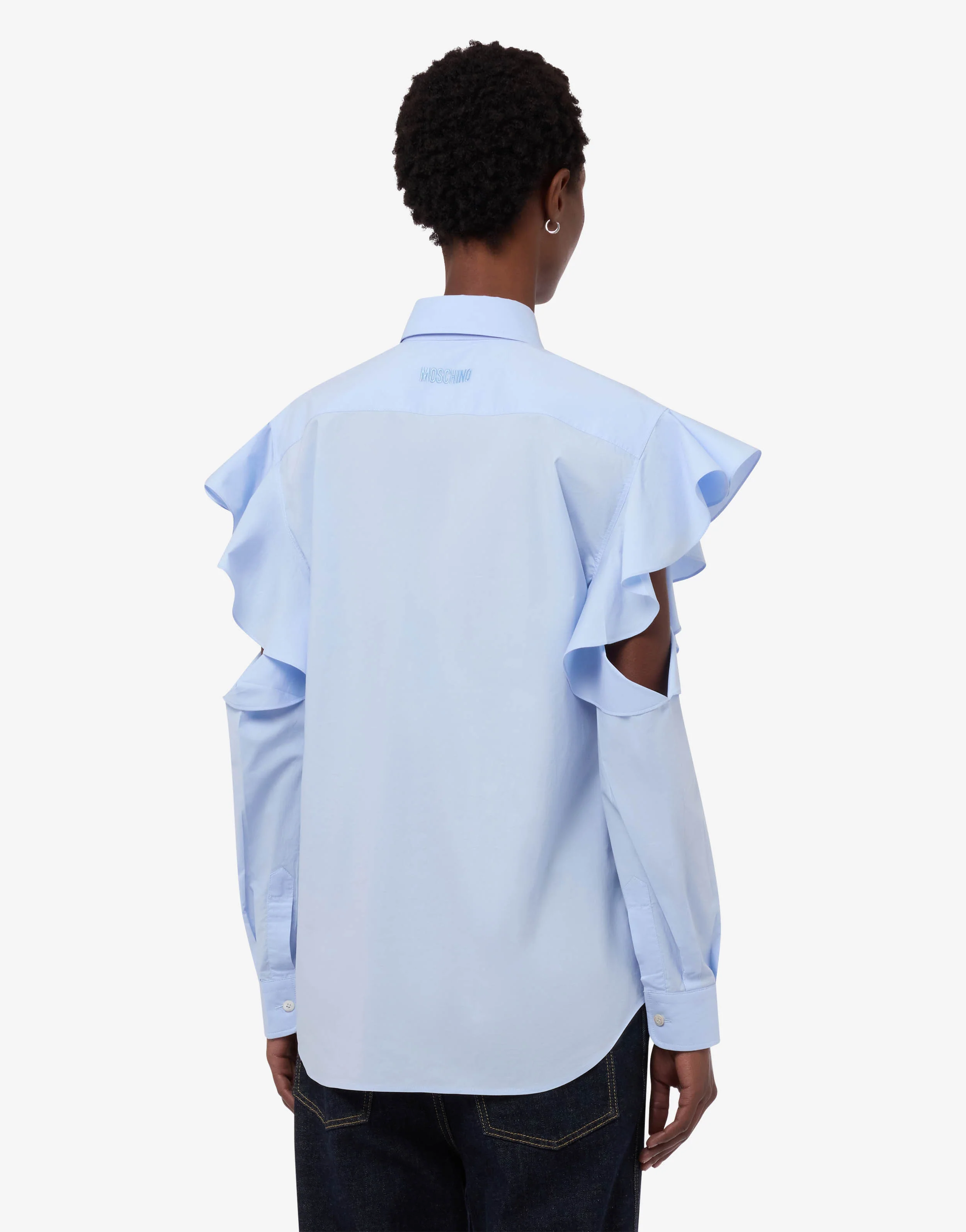 Stretch cotton poplin shirt - Image 2