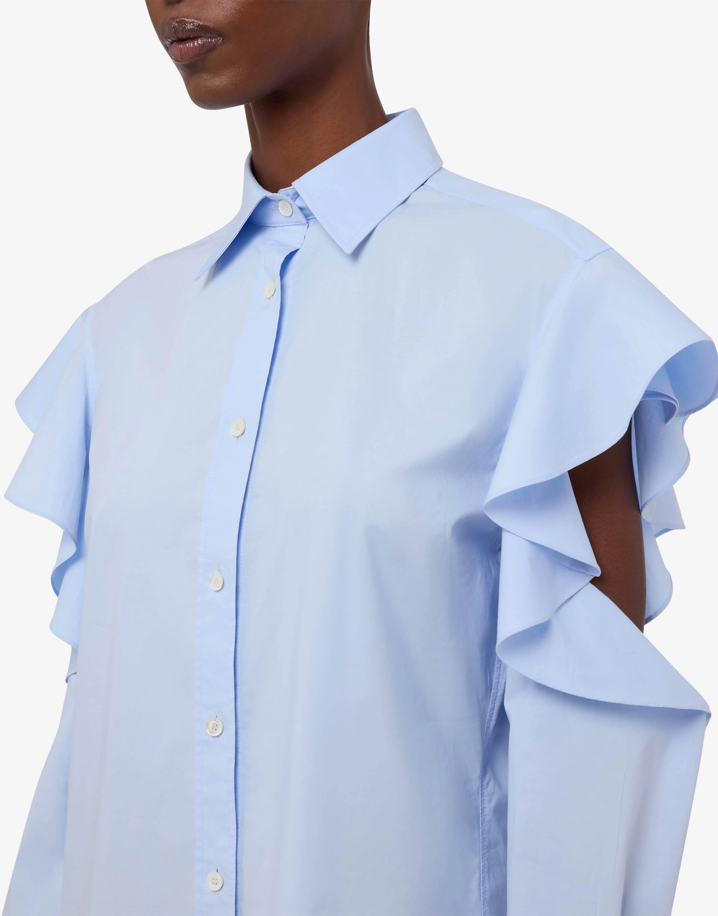 Stretch cotton poplin shirt - Image 3