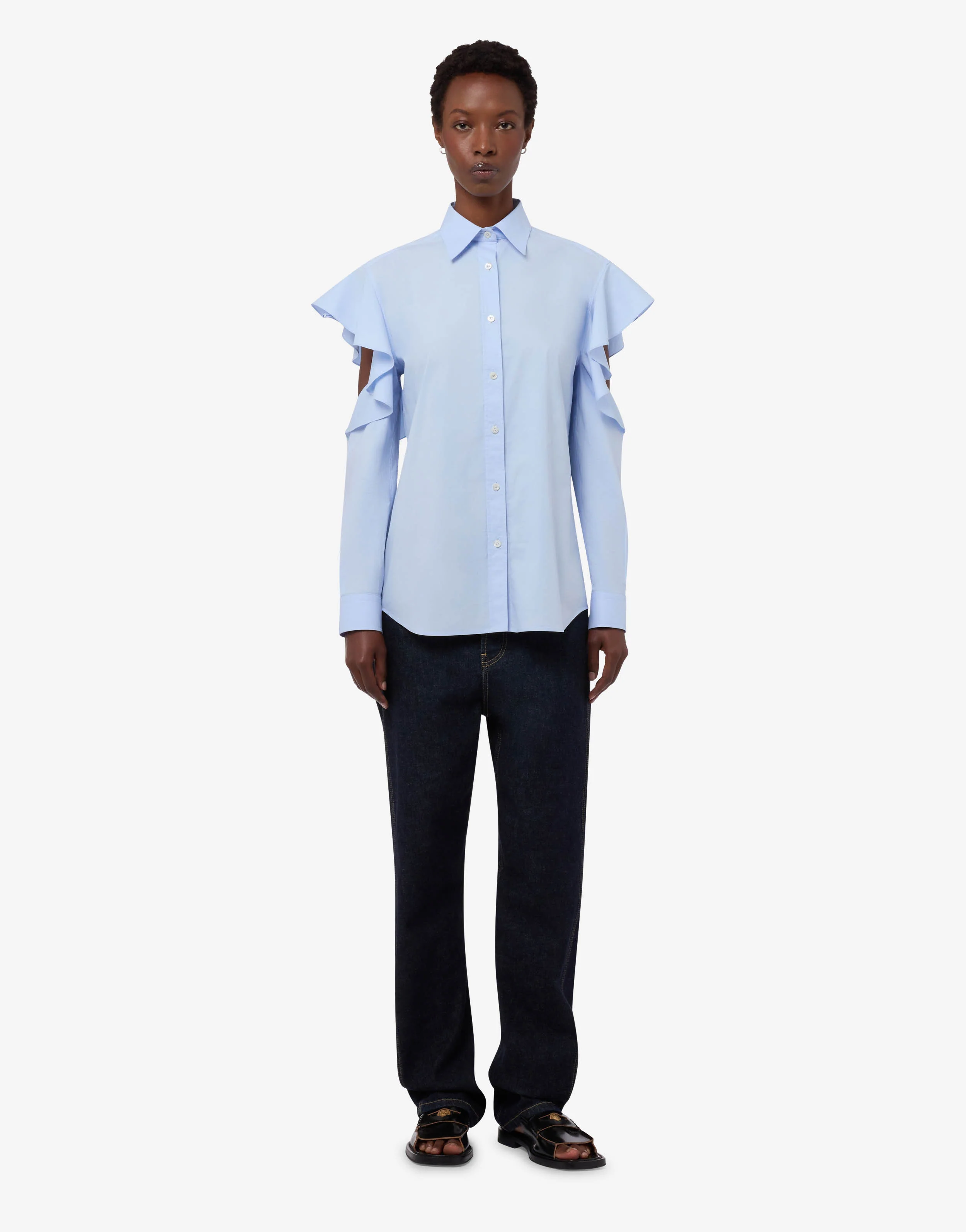 Stretch cotton poplin shirt - Image 4