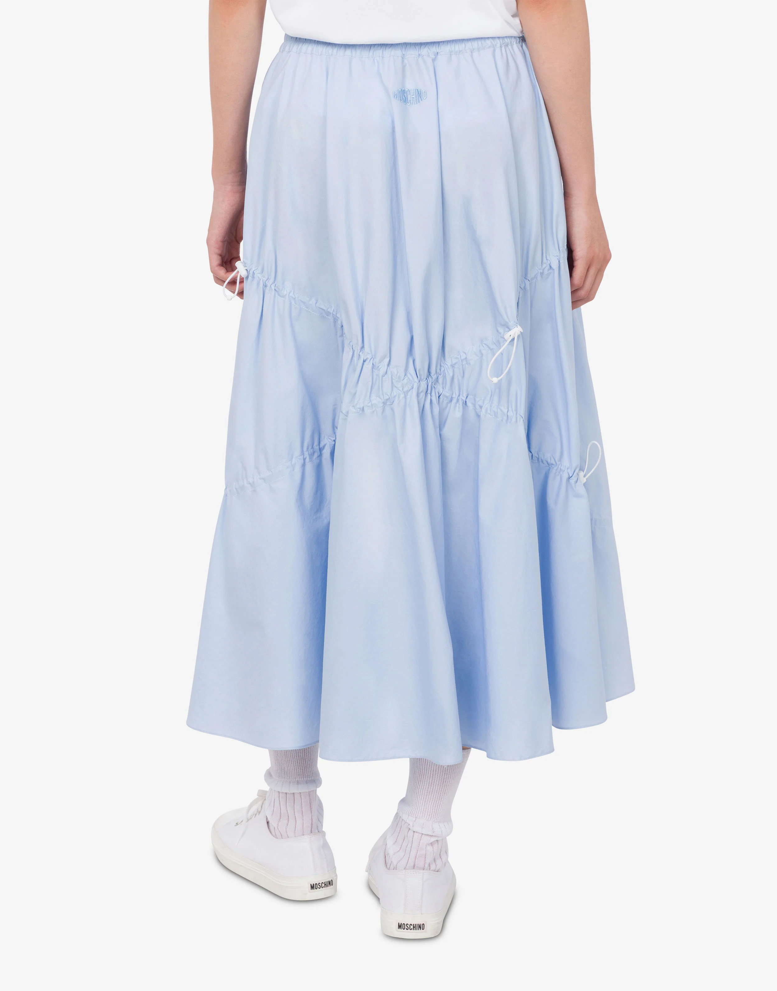 Stretch cotton poplin skirt - Image 3