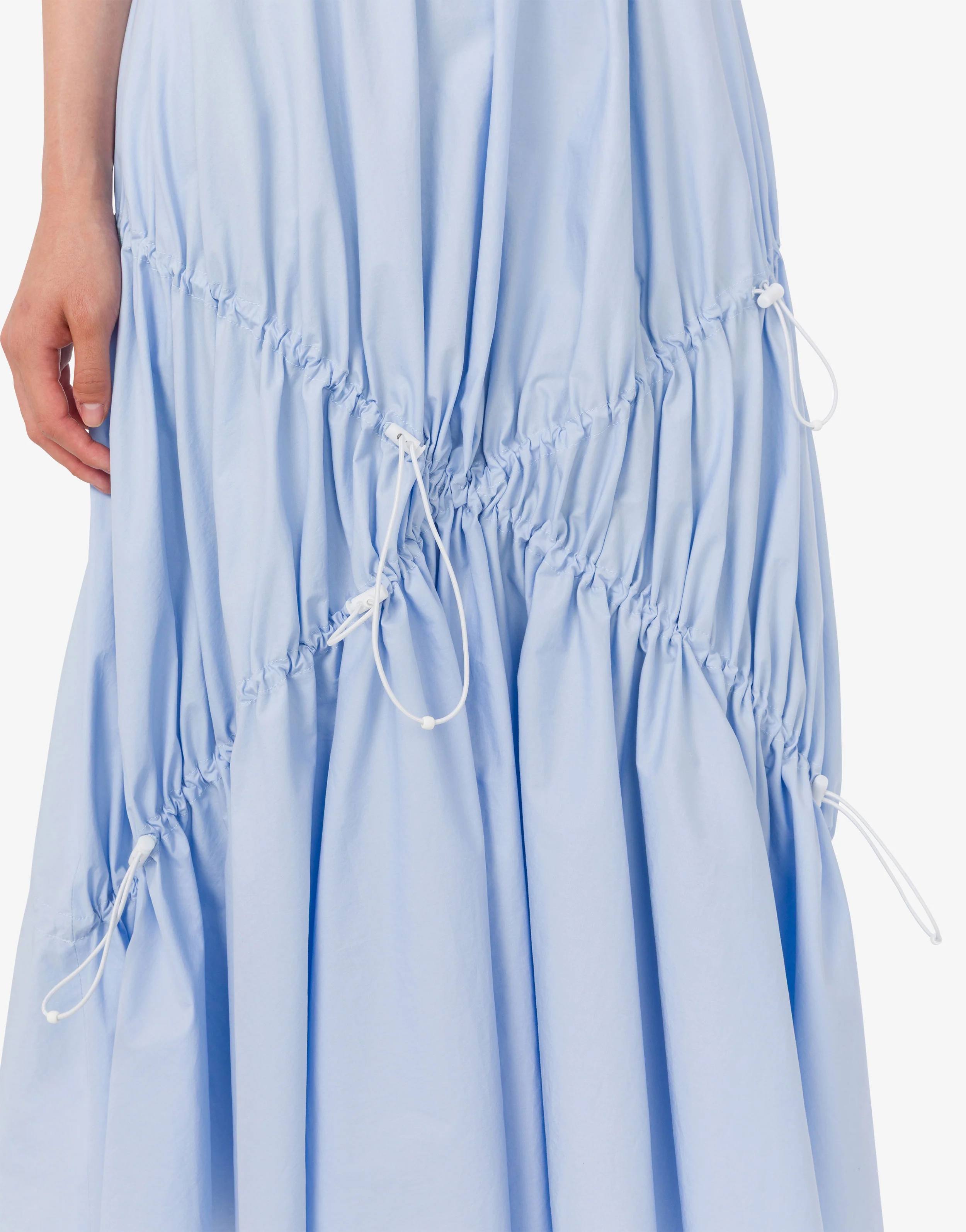 Stretch cotton poplin skirt - Image 4