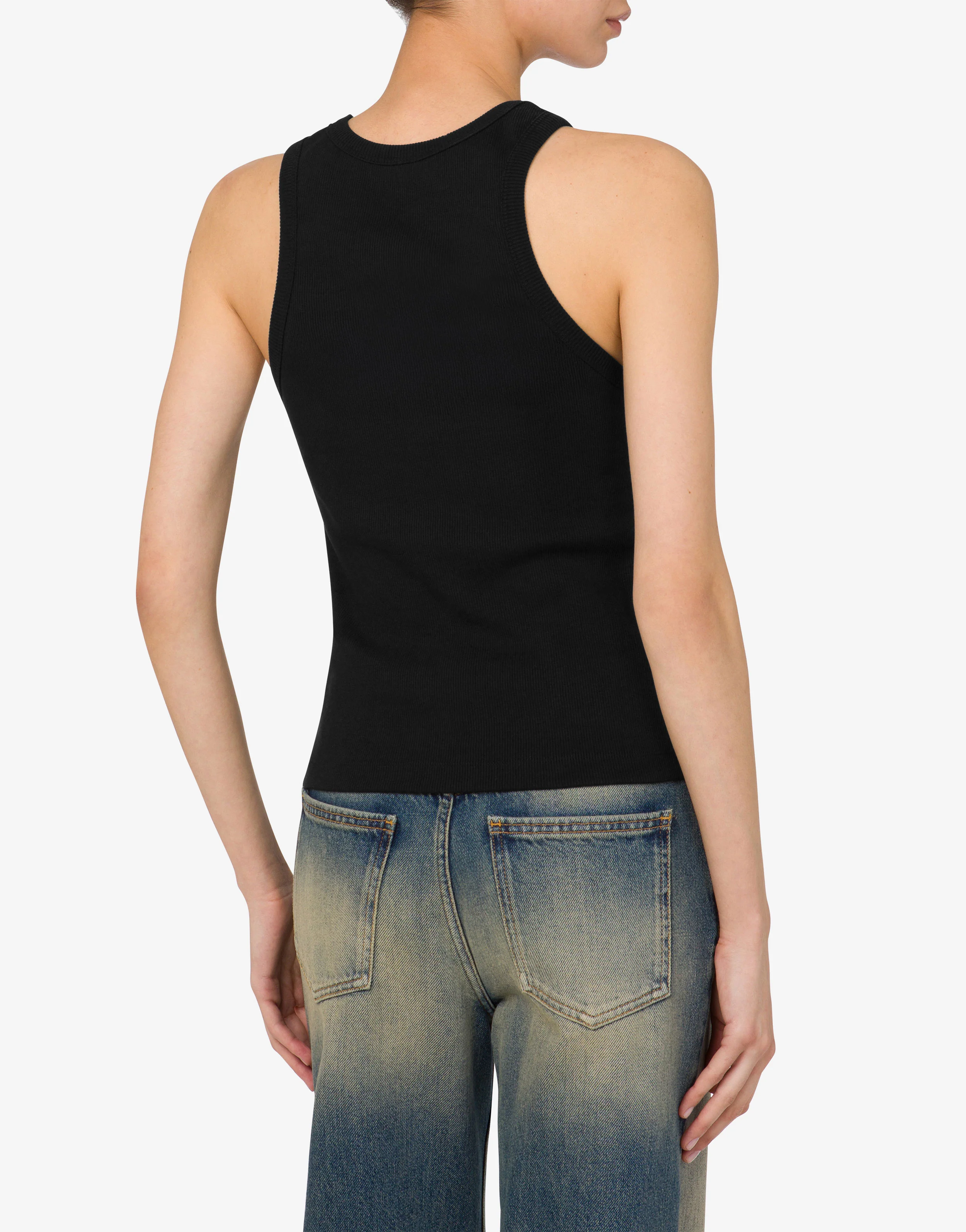Stretch cotton tank top - Image 3