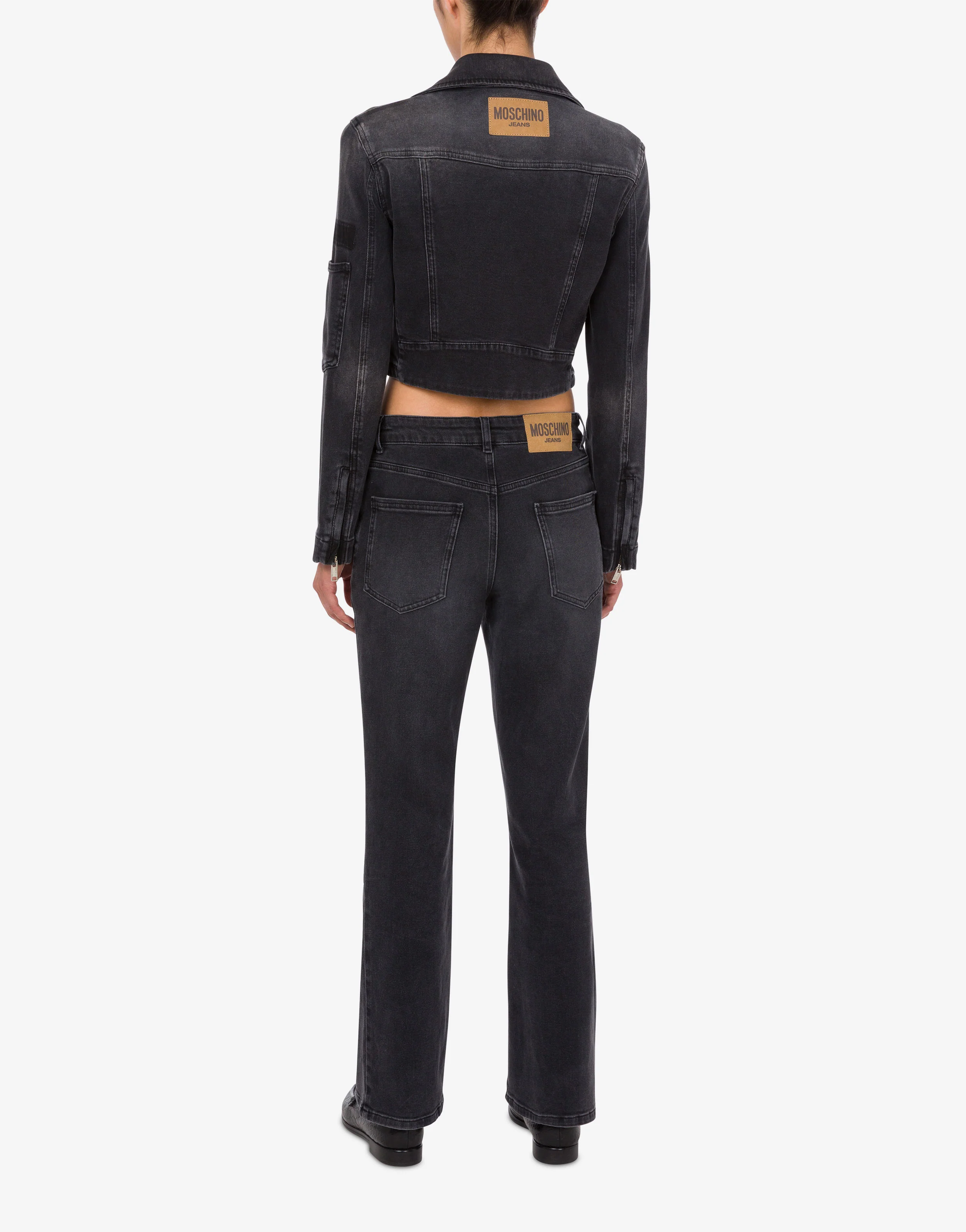 Stretch denim biker jacket - Image 3