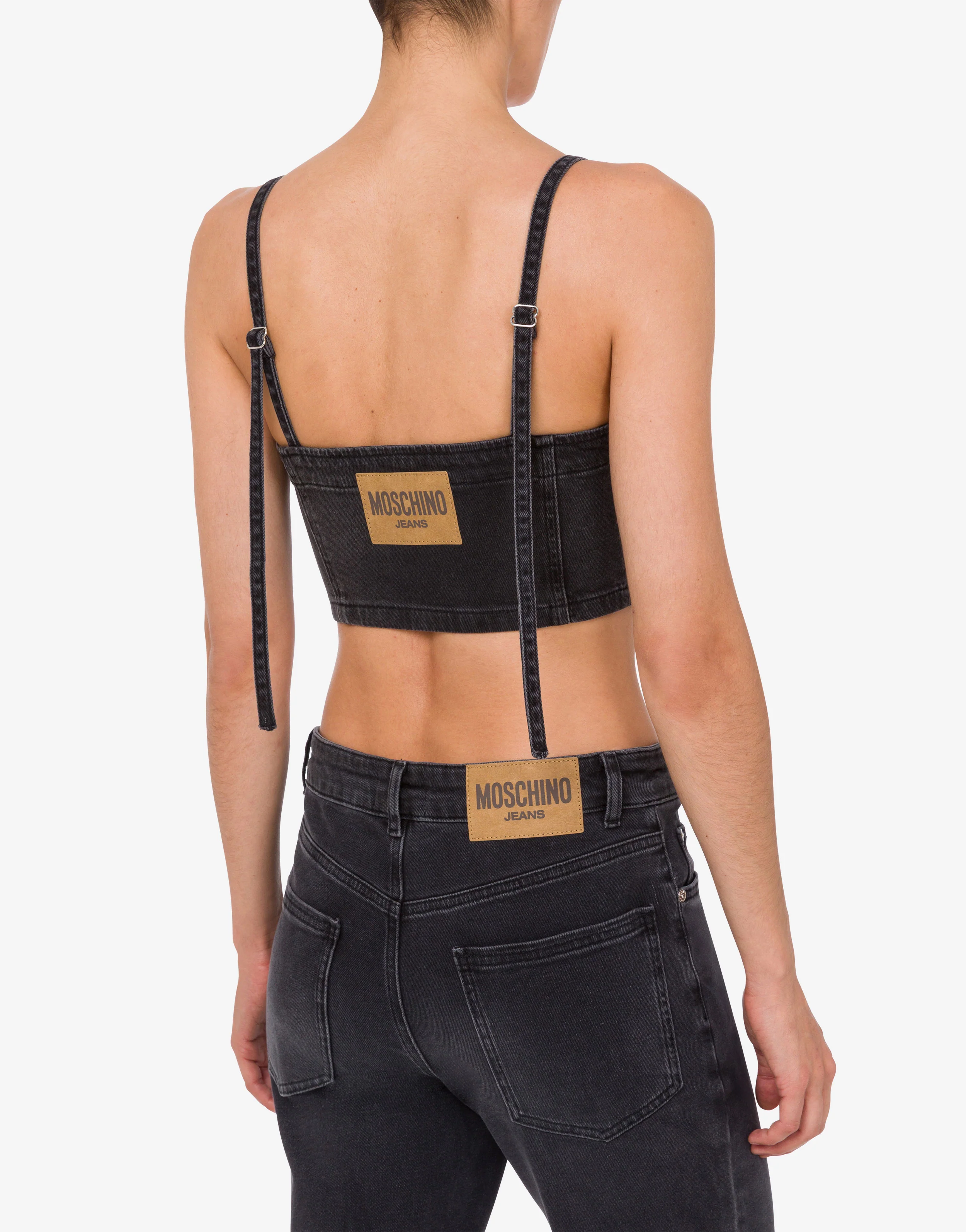 Stretch denim crop top - Image 3