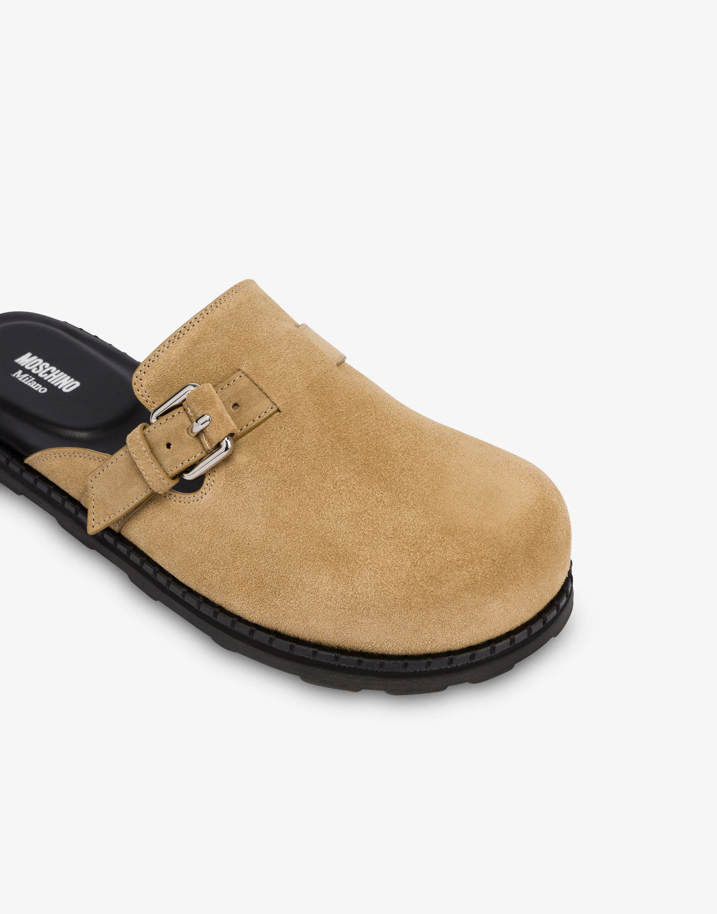Suede sabot with strap - Image 4