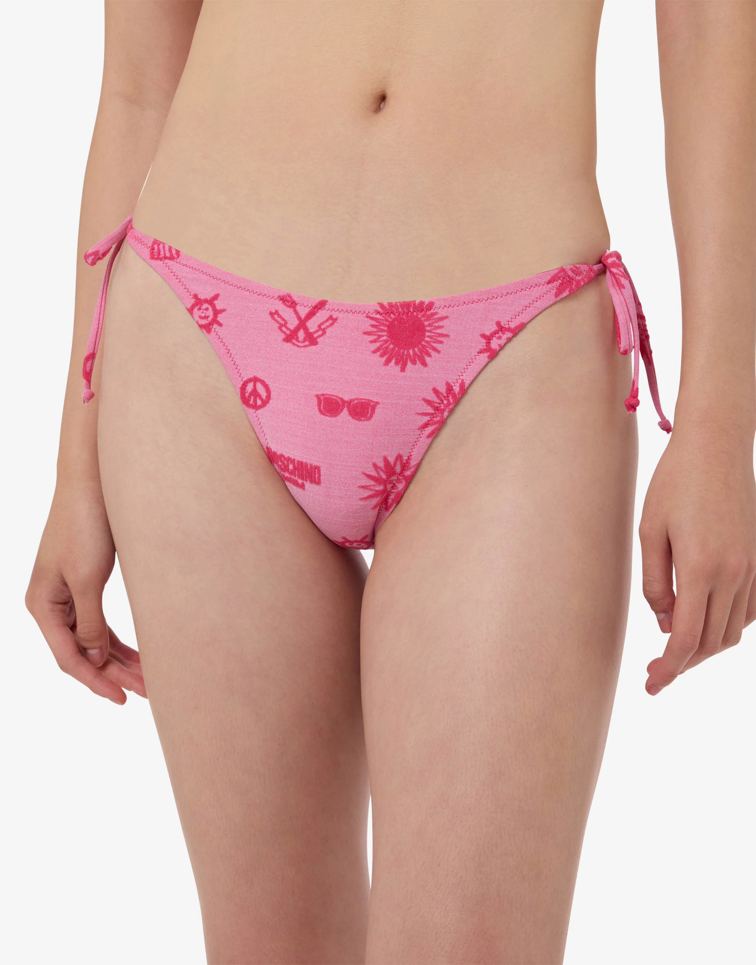 Terry cloth swim briefs with ties - Image 3