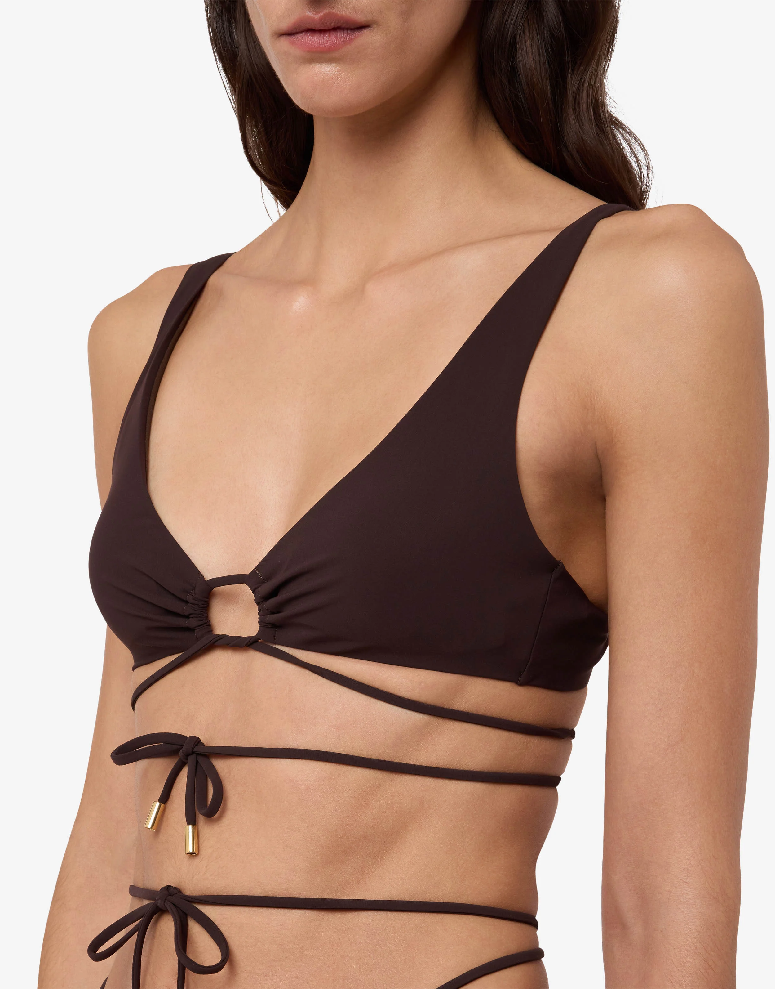 Triangle bikini top in Lycra - Image 3