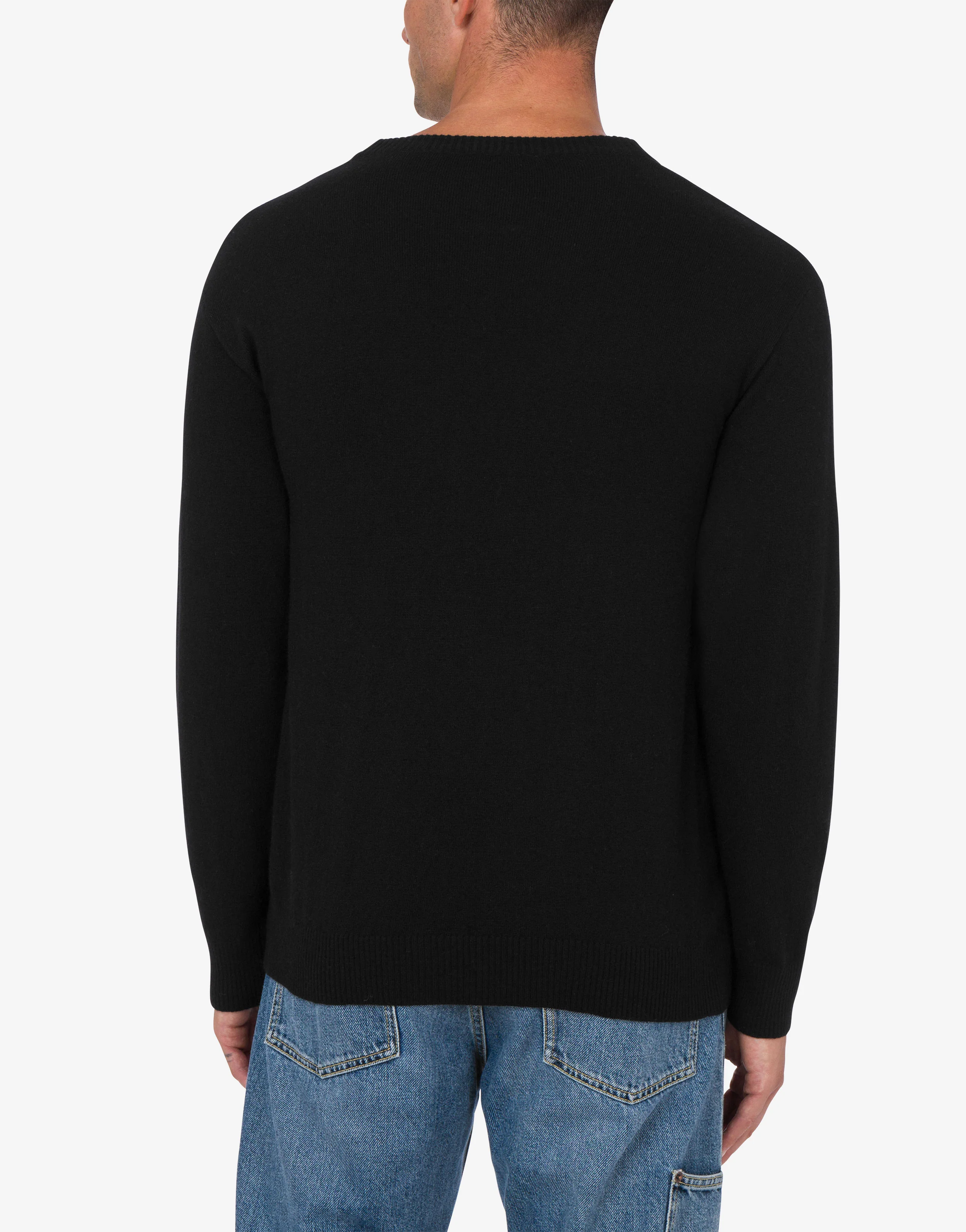 Wool and Cashmere Cardigan Laurel Crown Embroidery - Image 3