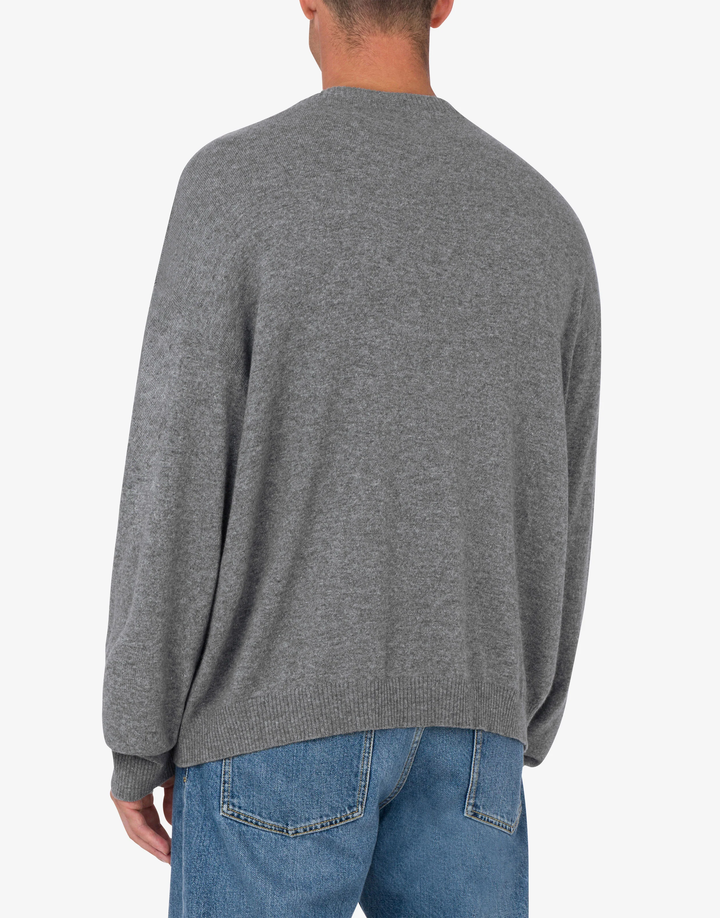 Wool and Cashmere Pullover Laurel Crown Embroidery - Image 3